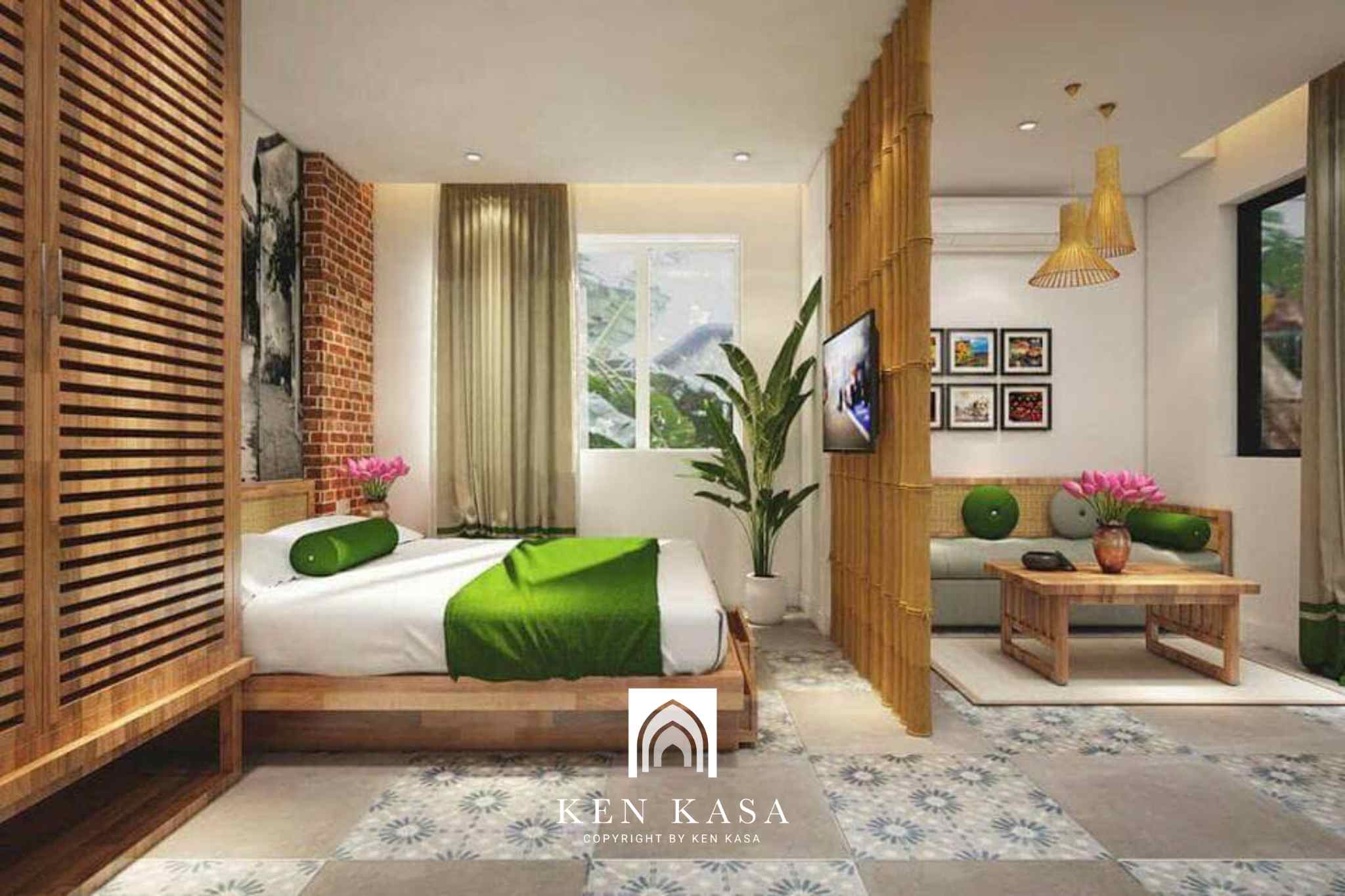 Màu sắc phù hợp trong căn hộ homestay 